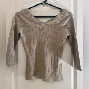 Kenzie Beige Knit Sweater